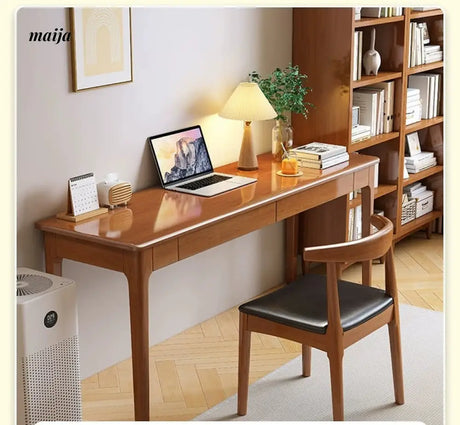 Pioneer Solid Wood Narrow Desk from maija