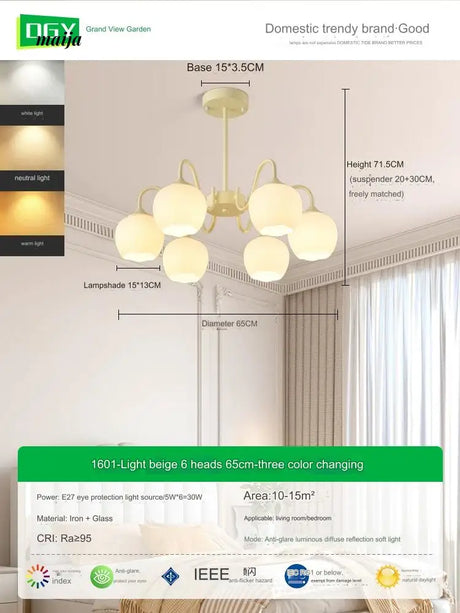 GVG Creamy Tulip Ceiling Lamp from GVG