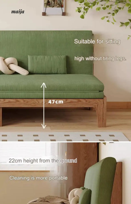 Karol Retractable Solid Wood Sofa Bed from AI