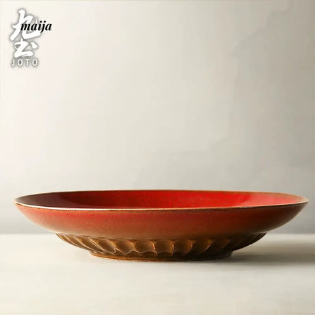 JOTO Japanese Round Plate Creative Retro Tableware from JOTO