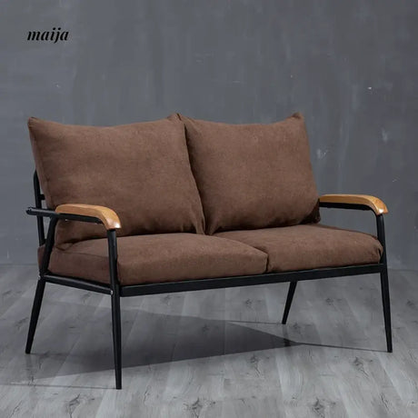 ANJI CHENJI Scandinavian Natural Wood Double Sofa from ANJI CHENJI