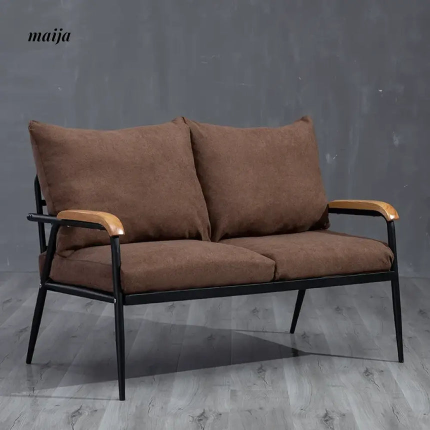 ANJI CHENJI Scandinavian Natural Wood Double Sofa from ANJI CHENJI