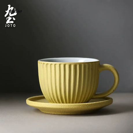 JOTO Eleven Color Japanese Rough Pottery Couple Coffee Cup from MOSE