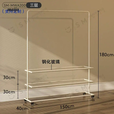 SM Scarlett Cream Style Movable Display Rack from SM
