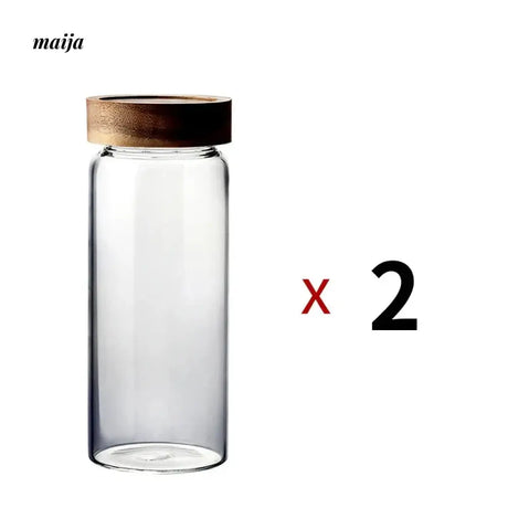 JOTO Eleven Color Glass Storage Tank Solid Wood Lid from MOSE
