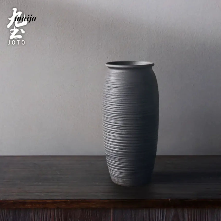 JOTO Handmade Rough Pottery Vase Japanese Flower Ware from JOTO
