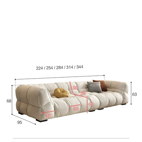 DIPU Frankie Down-Filled Cream Sofa from DIPU
