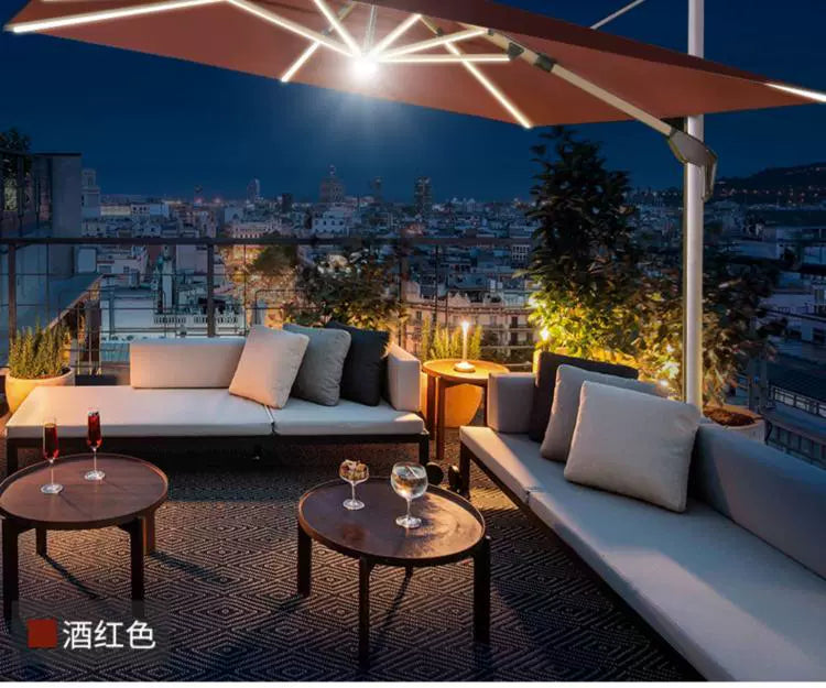 MOJIA Selene Solar-Powered Garden Umbrella with Ambient Glow from MOJIA