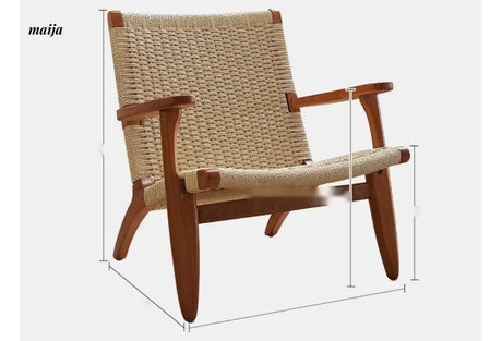 19 DREAM SPACE Solid Wood Rattan Sofa Chair from 19 DREAM SPACE