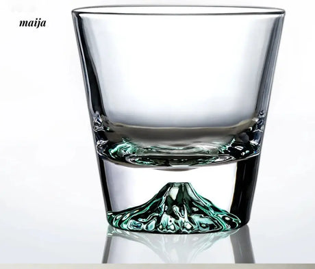 JOTO Fuji Mountain Glass Cup Handmade Snow Mountain Whiskey Cup from JOTO