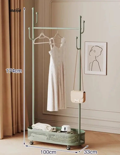 Marshall Load-Bearing Coat Hanger with Basket from Kaiyashi