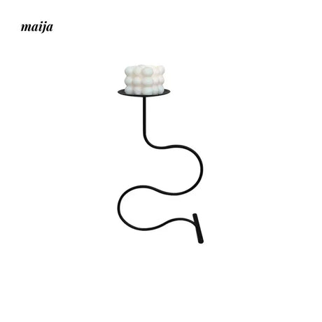 COLOURHUNTER Black Metal Retro Jewelry French Retro Style Candle Holder from maija