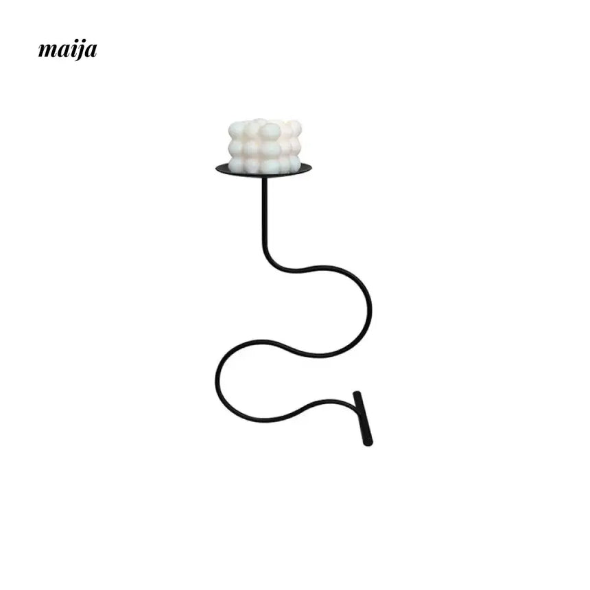 COLOURHUNTER Black Metal Retro Jewelry French Retro Style Candle Holder from maija