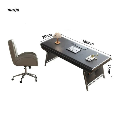 Brentwood Saddle Leather Office Desk from MODENG