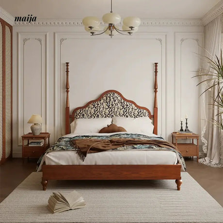 DOSMARS Evelyn Allory Wood Solid Bed from DOSMARS