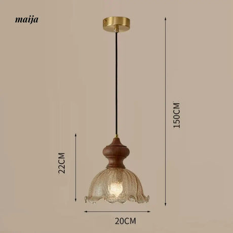 NANCY Retro Brass Bar Chandelier Glass Shade from NANCY