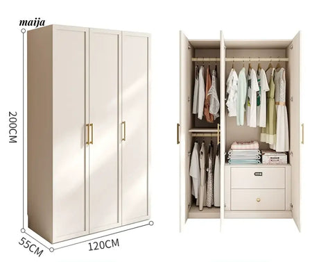 MEIHOUSE French Cream Bedroom Wardrobe Easy Assembly Storage Cabinet from MEIHOUSE