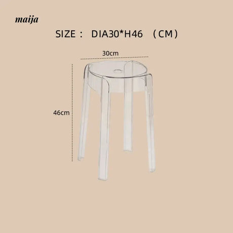 LOWERLEFT Transparent Low Plastic Stool from Lower Left