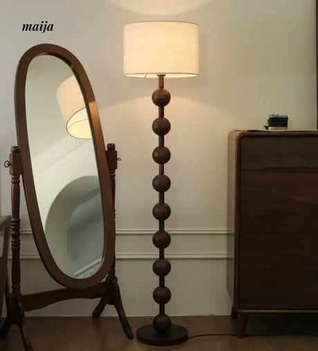 CH LIGHTING Retro Floor Lamp and Wooden Sofa from CH LIGHTING
