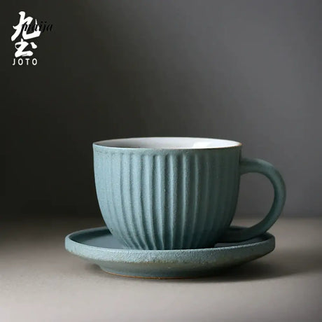 JOTO Eleven Color Japanese Rough Pottery Couple Coffee Cup from MOSE