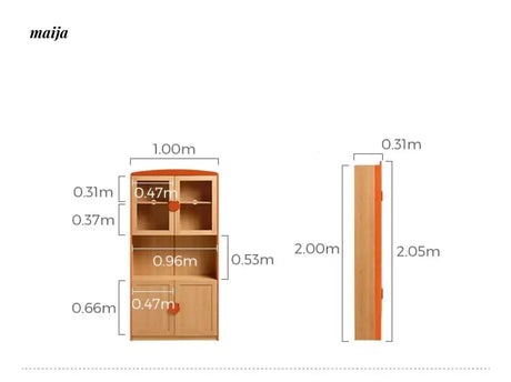 LINSYKIDS Brown Bear Wooden Study Desk and Cabinet from LINSY KIDS