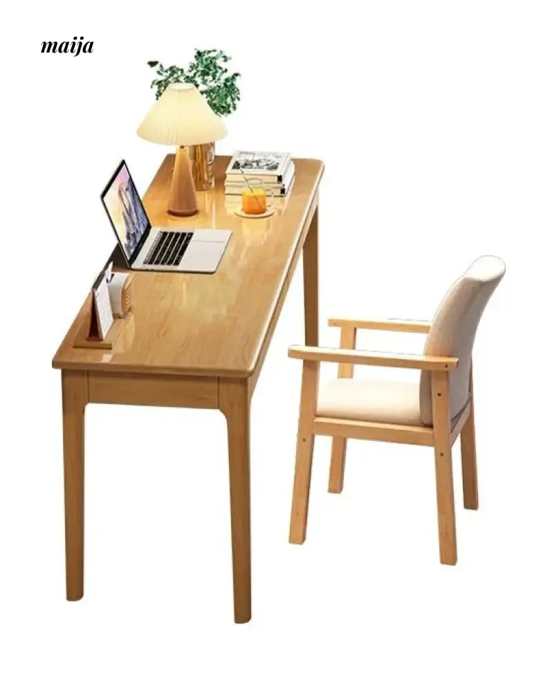Pioneer Solid Wood Narrow Desk from maija