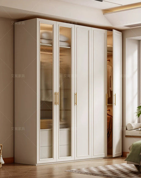 AIWO Marcel Light Luxury Glass Door Wardrobe with Modern Aesthetic from AIWO
