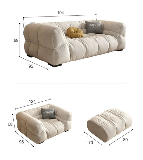 DIPU Frankie Down-Filled Cream Sofa from DIPU