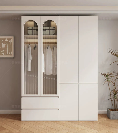 AIWO Bastien Wardrobe with Desk and Handle-Free Modern Design from AIWO