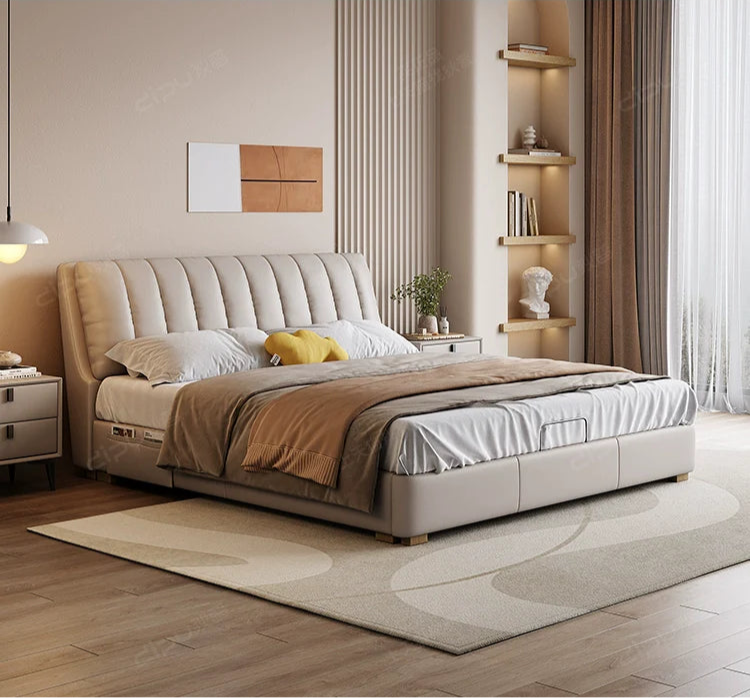 DIPU Ivy Minimalist Russian Pine Leather Sofa from DIPU