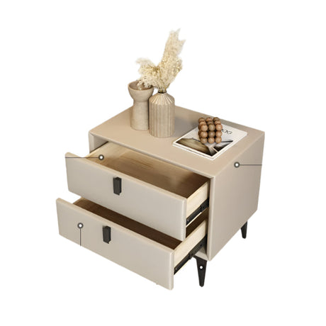 DIPU Maisie Cream Skin Leather Bed from DIPU