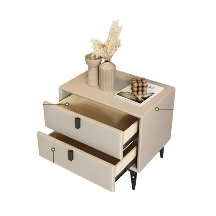 DIPU Maisie Cream Skin Leather Bed from DIPU