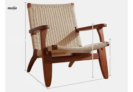 19 DREAM SPACE Solid Wood Rattan Sofa Chair from 19 DREAM SPACE