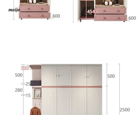 BETTYLEI Pink Kitty Children's Wardrobe from BETTYLEI
