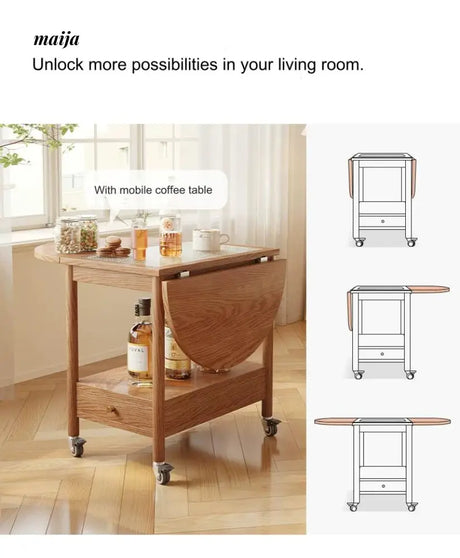 Retro Solid Wood Extendable Sofa Bed from AI