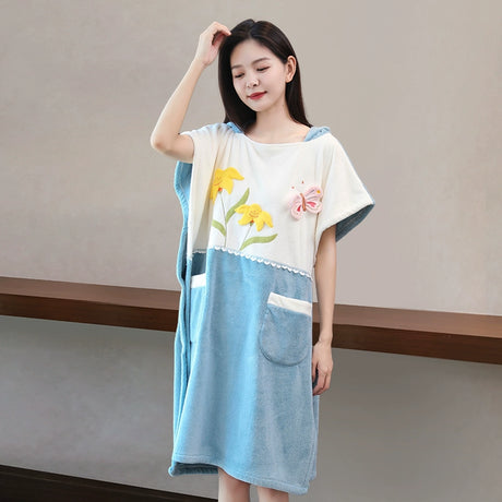 NUANYOU Wearable Bath Towel with Bathrobe from Nuanyou
