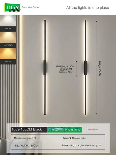 GVG Burke Long Line LED Wall Lamp from GVG