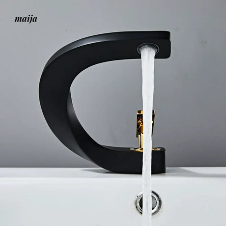 Creative Curve Copper Basin Faucet from Kaiyashi