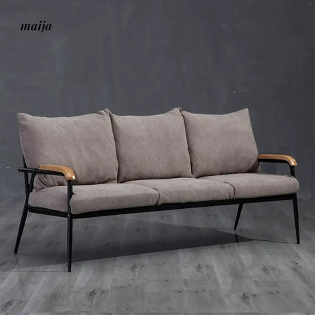 ANJI CHENJI Scandinavian Natural Wood Double Sofa from ANJI CHENJI