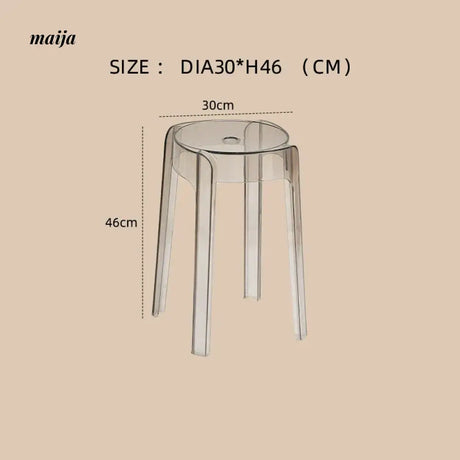 LOWERLEFT Transparent Low Plastic Stool from Lower Left