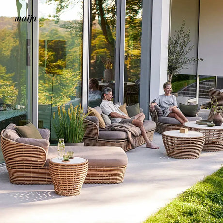 GERMAIN Estelle Rattan Sun Lounger from GERMAIN