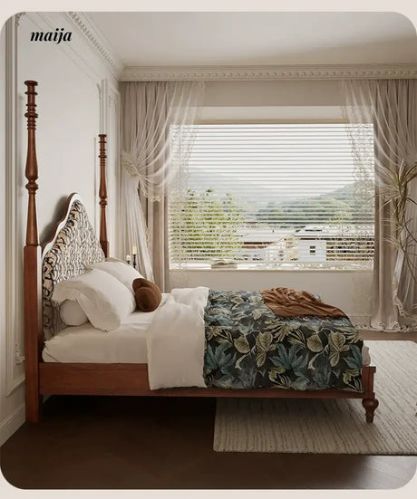 DOSMARS Evelyn Allory Wood Solid Bed from DOSMARS