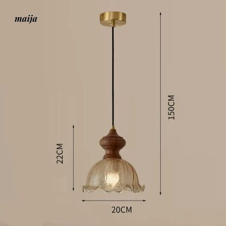 NANCY Retro Brass Bar Chandelier Glass Shade from NANCY