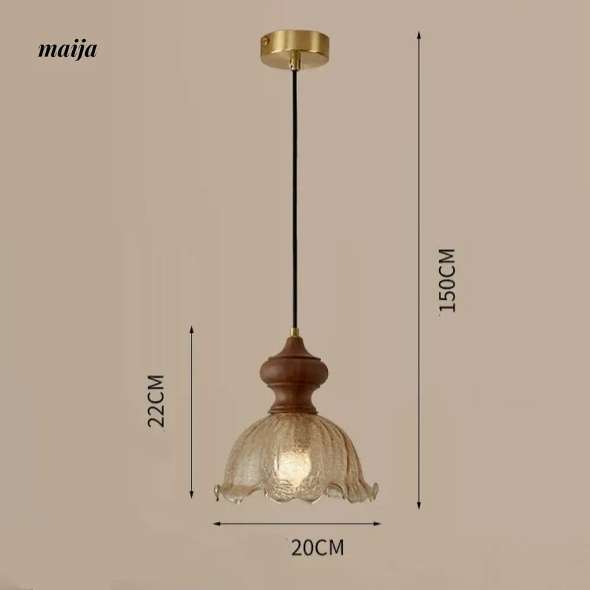 NANCY Retro Brass Bar Chandelier Glass Shade from NANCY