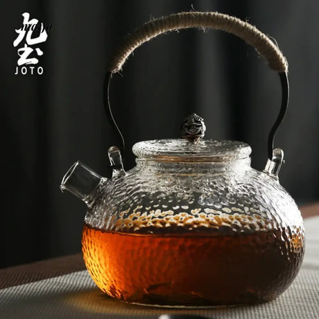 JOTO Hammered Glass Teapot Filtering Home Kung Fu Tea Kettle from MOSE