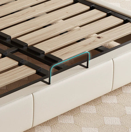 DIPU Dawson Creamy Wind Modern Leather Bed from DIPU
