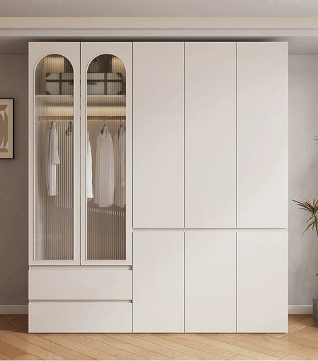 AIWO Bastien Wardrobe with Desk and Handle-Free Modern Design from AIWO