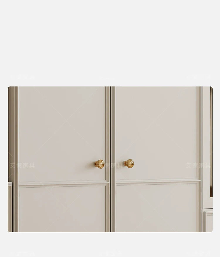 AIWO Anouk French Cream Wardrobe with Multi-Door Combination Storage from AIWO