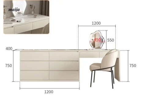 MEIHOUSE Universal Dressing Table Advanced Bedroom Storage System from MEIHOUSE