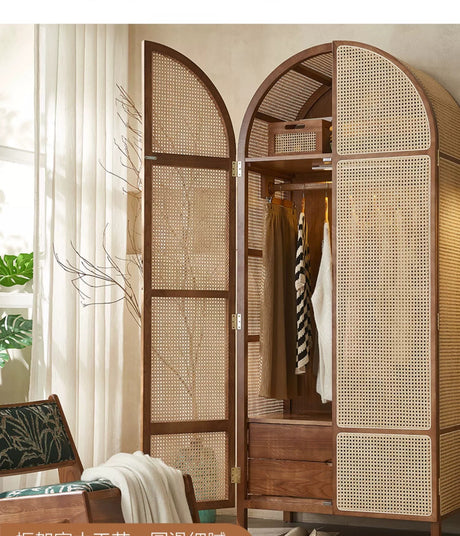 RATTAN CRAFTSMAN Vintage Rattan Wardrobe from RATTAN CRAFTSMAN